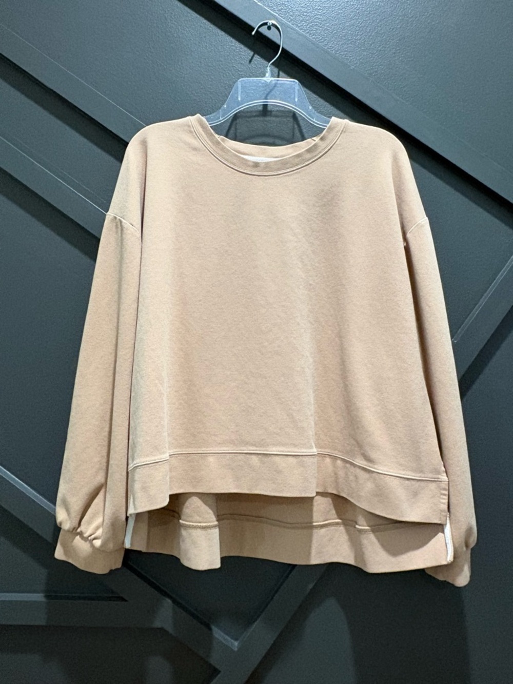MELLODAY Boxy Tan Crewneck Sweater